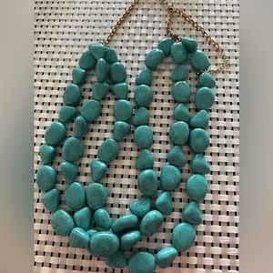 Chunky turquoise stone necklace